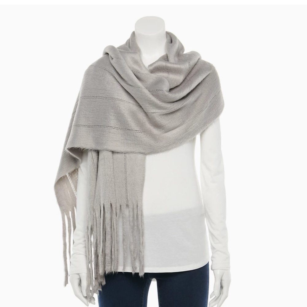 LC Lauren Conrad Brushed Fringe Muffler Scarf